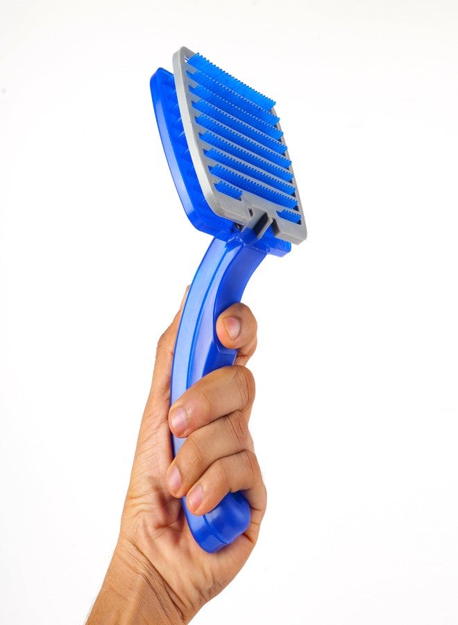 REGIIS Pet Grooming Set with Self-Cleaning Brush, Deshedding Glove, Massage Tool in Blue, Professional Dog Cat Hair Removal Kit(PACK OF 5) - Image 5